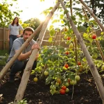 Mes voisins m’ont demandé comment j’avais fait : ce tuteur à tomates maison se fabrique en 10 minutes