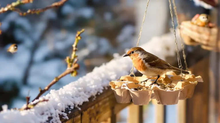 Ne jetez plus vos vieilles boîtes d’œufs : elles attirent les oiseaux au jardin tout l’hiver